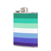 SlipperyJoe's Trans-Inclusiveゲイメンズプライド国旗 フラスク (左)