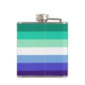 SlipperyJoe's Trans-Inclusiveゲイメンズプライド国旗 フラスク (裏面)