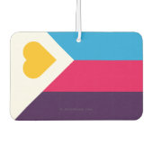 SlipperyJoe's tricolor polyamory pride flag three  カーエアーフレッシュナー (正面)