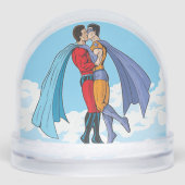SlipperyJoe's two superheroes kissing flying carto (正面)