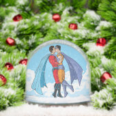 SlipperyJoe's two superheroes kissing flying carto (クリスマス)