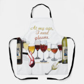 SlipperyJoe's Wine Glassesブドウ発酵ワインp エプロン (正面)