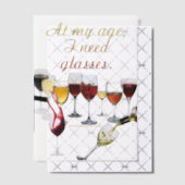 SlipperyJoe's Wine Glassesブドウ発酵ワインp ベラム紙招待状 (オフセット (招待状))