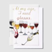 SlipperyJoe's Wine Glassesブドウ発酵ワインp ベラム紙招待状 (オフセット)