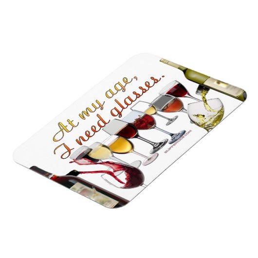 SlipperyJoe's Wine Glassesブドウ発酵ワインp マグネット (左側)