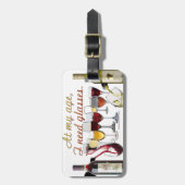 SlipperyJoe's Wine Glassesブドウ発酵ワインp ラゲッジタグ (正面縦)