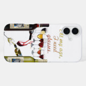 SlipperyJoe's Wine Glassesブドウ発酵ワインp iPhoneケース (裏面横)