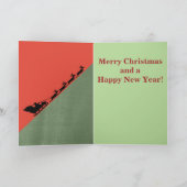 SLIPPERYWINDOWによるアールデコのサンタのクリスマス シーズンカード (内部)