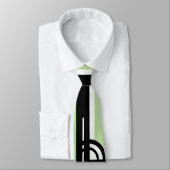 Slipperywindow著強いアールデコのライムグリーン ネクタイ (タイ)