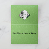 Slipperywindow著雪のクリスマス犬 シーズンカード (内部)