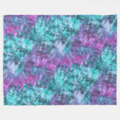 slipstream digihatch -ティール（緑がかった色）と紫： フリースブランケット (正面(横))