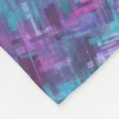 slipstream digihatch -ティール（緑がかった色）と紫： フリースブランケット (角)