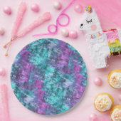 slipstream digihatch -ティール（緑がかった色）と紫： ペーパープレート (パーティー)