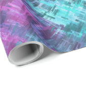 slipstream digihatch -ティール（緑がかった色）と紫： ラッピングペーパー (ロールコーナー)