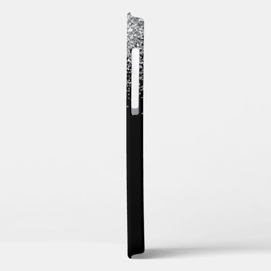 Sliver Black Glitter Script Name Case-Mate iPhoneケース (裏面 / 左)