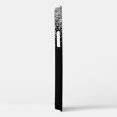 Sliver Black Glitter Script Name Case-Mate iPhoneケース (裏面 / 右)