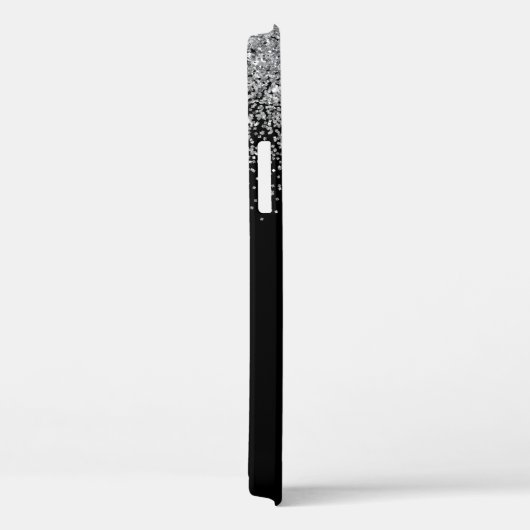 Sliver Black Glitter Script Name Case-Mate iPhoneケース (裏面 / 右)