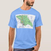 SLOの地名マップ Tシャツ (正面)