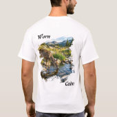 Slo Joe Worn Calm Deer at the Trout Brook グラフィック Tシャツ (裏面)