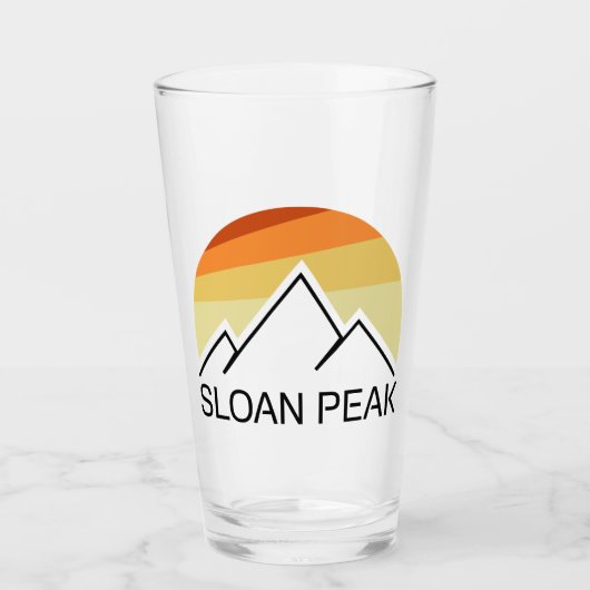 Sloan Peak ワシントン州 レトロ タンブラーグラス (正面)
