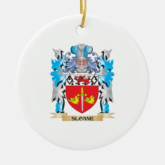 Sloaneの紋章付き外衣-家紋 セラミックオーナメント (正面)