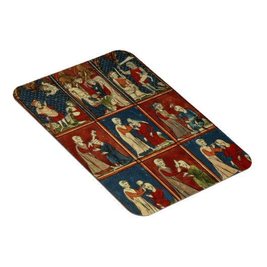 Sloane 1977 fol.2V医学と聖書のシーン,のために マグネット (右側)