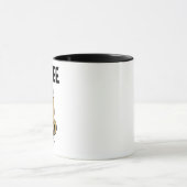 Sloffee - Schönes & lustiges Faultier und Kaffee マグカップ (中央)