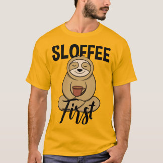 Sloffee - Schönes & lustiges Faultier und Kaffee Tシャツ