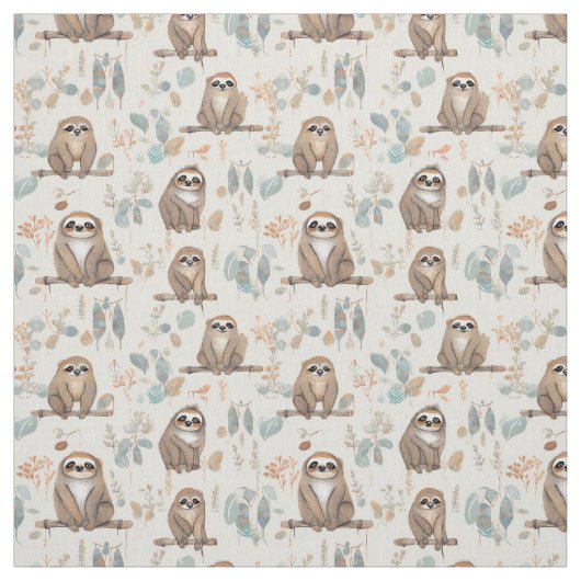 Sloful Whimsy:Whimsy Sloth ファブリック (見本)