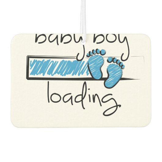 Slogan baby boy is loading. baby jongen opkomst カーエアーフレッシュナー (正面)