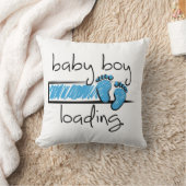 Slogan baby boy is loading. baby jongen opkomst クッション (ブランケット)