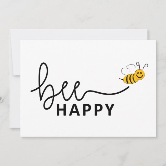 Slogan bee happy, maak je geen zorgen. Wees blij. (正面)