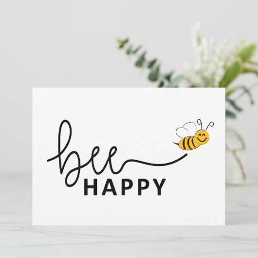 Slogan bee happy, maak je geen zorgen. Wees blij. (スタンド正面)