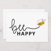 Slogan bee happy, maak je geen zorgen. Wees blij. (正面/裏面)