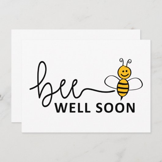 Slogan Bee well soon. Van harte beterschap ! (正面/裏面)