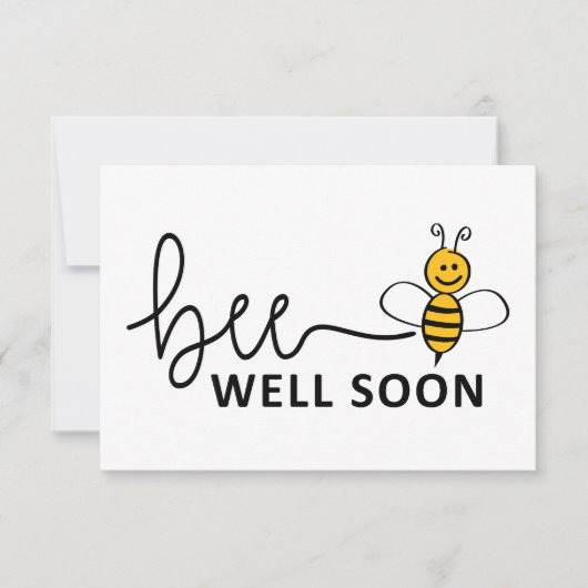 Slogan Bee well soon. Van harte beterschap ! カード (正面)