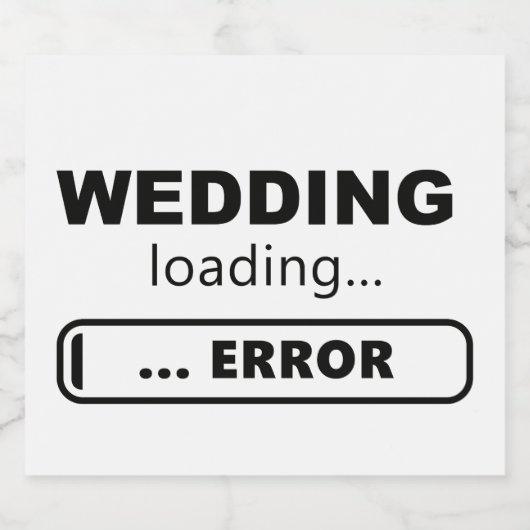 Slogan bruiloft is aan het laden, error. Vrijgezel ビールラベル (シングルラベル)