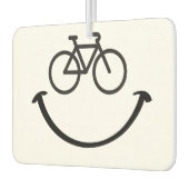 Slogan fiets met blij gezicht. Blij lach gezicht. カーエアーフレッシュナー (左)