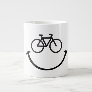 Slogan fiets met blij gezicht. Blij lach gezicht. ジャンボコーヒーマグカップ