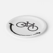 Slogan fiets met blij gezicht. Blij lach gezicht. ペーパープレート (アングル)