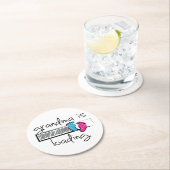 Slogan grandma is loading. Opa en oma worden. ラウンドペーパーコースター (インサイチュ)