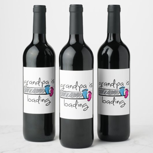 Slogan grandpa is loading. Opa worden. ワインラベル (ボトル)