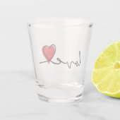 Slogan love. Hartjes, hartje. Valentijnsdag. ショットグラス (裏面)