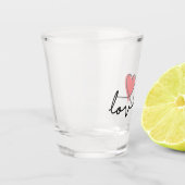 Slogan love. Hartjes, hartje. Valentijnsdag. ショットグラス (左)
