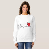 Slogan love. Hartjes, hartje. Valentijnsdag. スウェットシャツ (正面フル)
