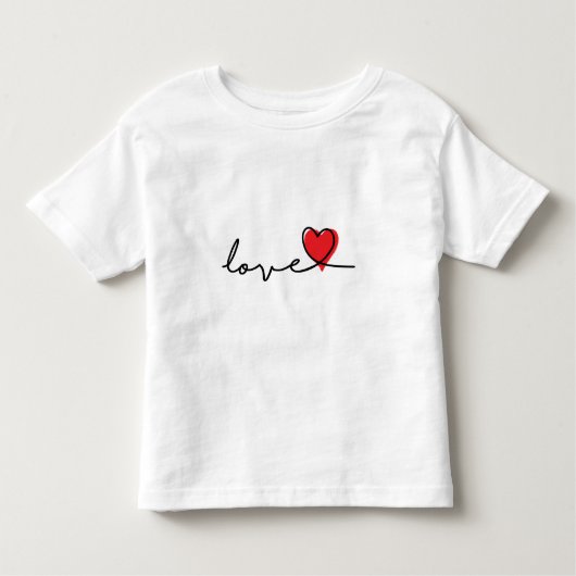 Slogan love. Hartjes, hartje. Valentijnsdag. トドラーTシャツ (正面)