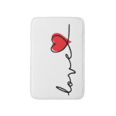 Slogan love. Hartjes, hartje. Valentijnsdag. バスマット (正面縦)