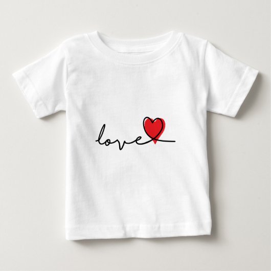 Slogan love. Hartjes, hartje. Valentijnsdag. ベビーTシャツ (正面)