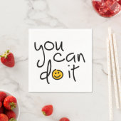 Slogan you can do it, je kunt het of jij doet het. スタンダードカクテルナプキン (インサイチュ)