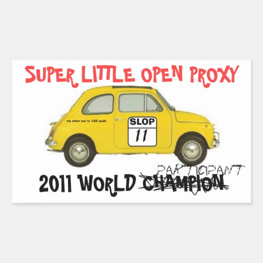 SLOP参加者ステッカー 長方形シール (正面)